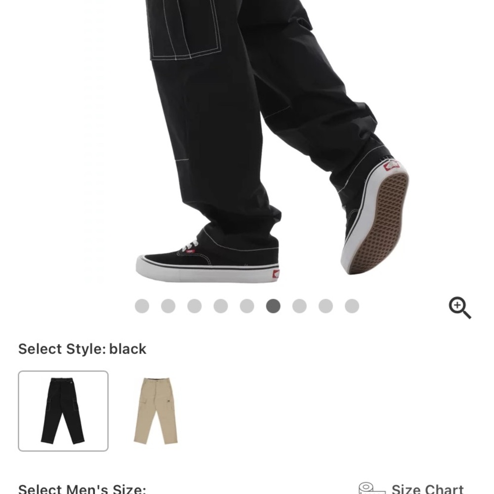 Dickies Black Cargo Pants skateboarding